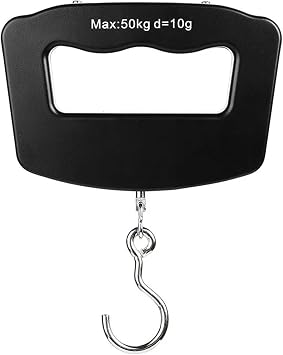 Kitchen Scale 50Kg Mini Portable Electronic Scale Home Household Supermarket Buying Vegetables Fishing Hook Scale Express Parl Luggage Kitchen Supplies,Black