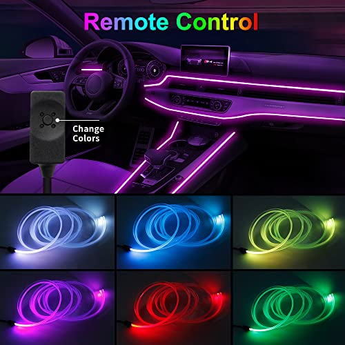Interior Car Lights, Mihaz Usb Neon Car Led Strip Light With Rgb Multicolor 16 Million Colors Fiber Optic 12V Ambient Lighting Accessories For Car, Room, Garden Decorations #TOP1