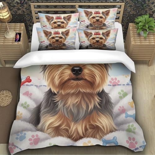 Housse de couette respirante 220x240 en microfibre sans repassage avec fermeture éclair
