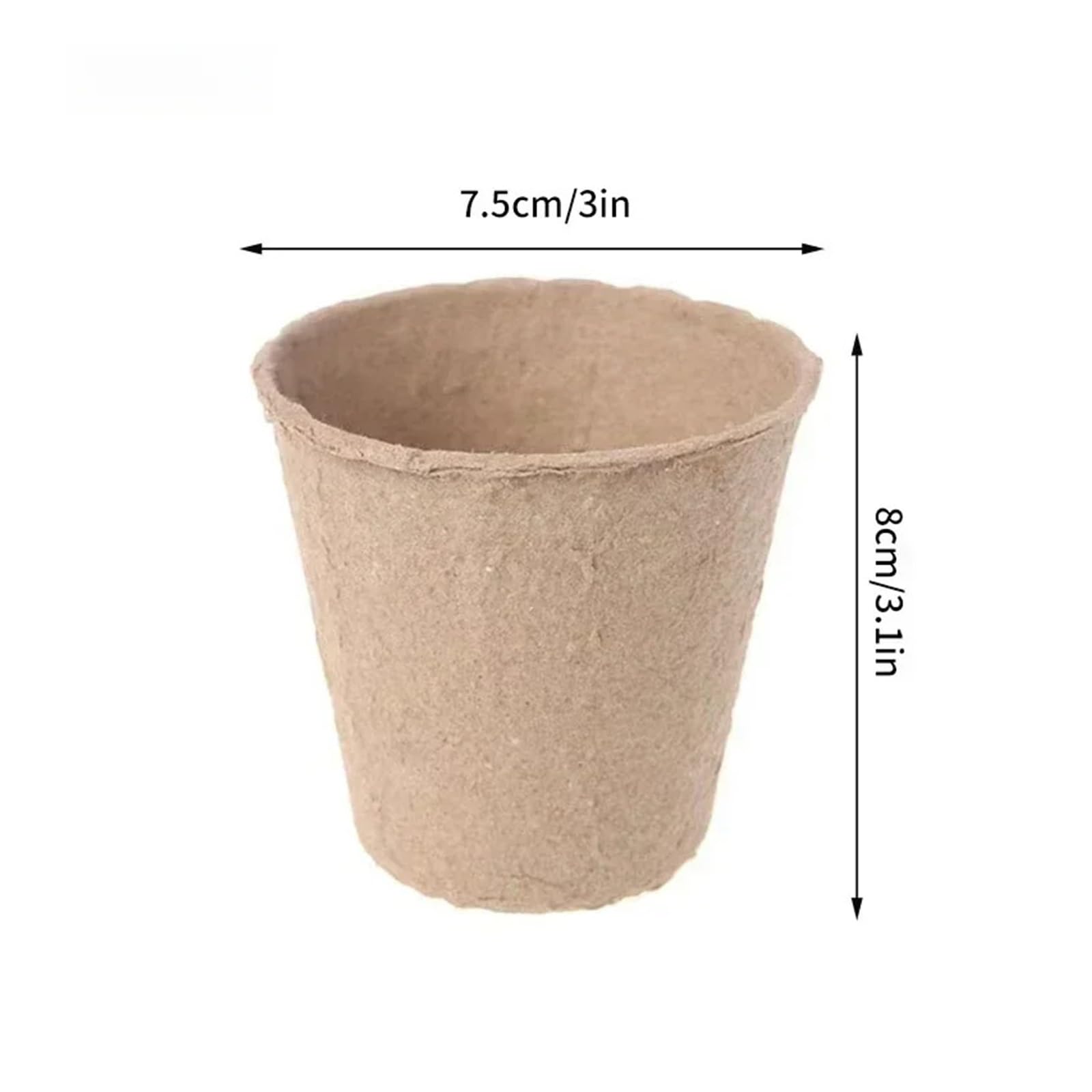 Générique 20 à 200 Pots Ronds en Tourbe for Jardin, Godets de semis, Plateaux Plantation for Herbes aromatiques et Outils(200PCS)