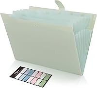 Vista 13 de SKYDUE - Organizador de carpetas expandibles de 8 bolsillos, carpetas expandibles con bolsillos, organizador de documentos portátil