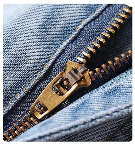 Men's Summer Jeans Thin Soft Denim Pants Loose Straight Elastic Waist Casual Trousers Classic Fashion4