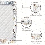 2 Pcs Crib Fitted Sheets - Made from 100% Cotton (50X90 cm) - Antiallergic, Soft, Comfy, Breathable (Animals & Trees, 50X90 cm) - Image 3