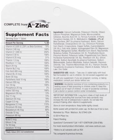 Miniatura 3 de Centrum Multivitaminas avanzadas - 60 Tabletas