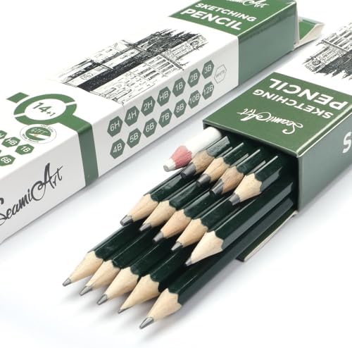 Buy Professional Drawing Sketch Pencils Set, 12 Pieces Drawing Pencils - View #10