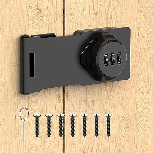 Cerrojo de Combinación con Perno, Impermeable Perno de Bloqueo de Combinación, Pestillo Puerta para Jardín, Cerrojo Puerta Madera, Cerradura para Cerrar Cobertizo Puertas Gabinetes Cajas Mueble