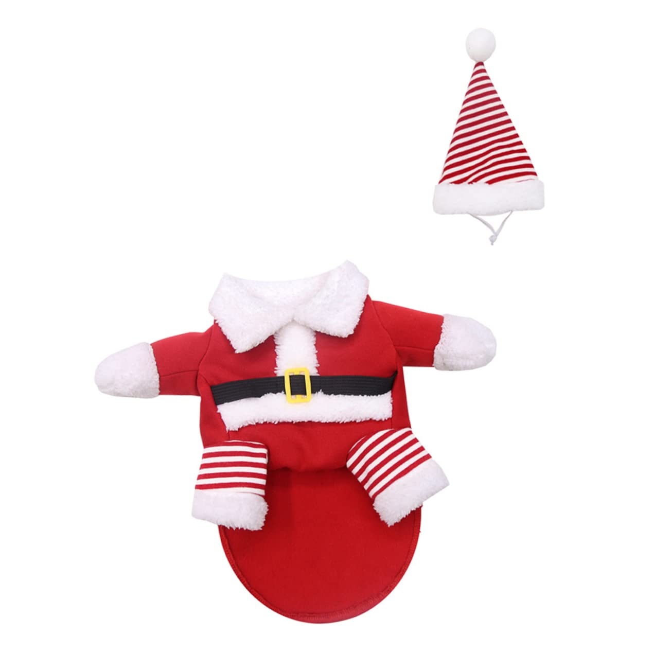 INOOMP 3juegos Disfraz De Navidad para Mascotas con Sombrero Traje De Santa para Perros y Gatos Ropa Festiva para Perros Medianos y para Celebraciones Navideñas