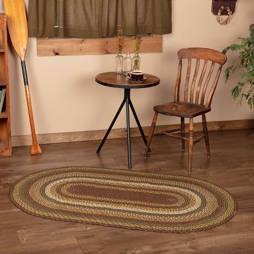 VHC-Brands-Tea-Cabin-Rustic-Oval-Area-Rug-Green-Jute-Striped-Detached-Non-Skid-Rug-pad-36x60 VHC Brands Tea Cabin Rustic Oval Area Rug Green Jute Striped Detached Non Skid Rug pad 36×60