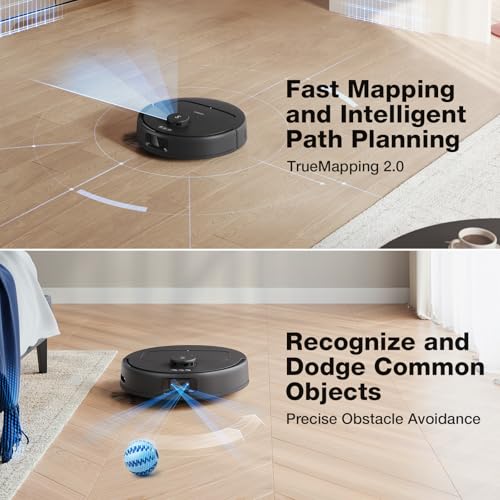 ECOVACS DEEBOT N30 Omni Care Robot Vacuum and Mop, 10000Pa Suction, TruEdge Adaptive Edge Mopping, ZeroTangle 2.0 Technology, Hot Air-Drying, Self-Emptying, Auto-Lift Mopping, Obstacle Avoidance by ECOVACS - Image 3