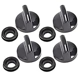 Pomo de repuesto para interruptor de control hecho por Spares2go para adaptarse a cocinas Miele (negro, paquete de 4).