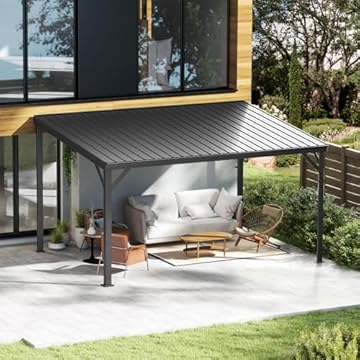 covered pergola attached to house