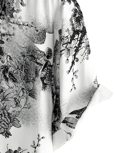 Image of JOTOOK Mens Hawaiian Shirt Short Sleeve Button Down Tropical Shirts Casual Floral Summer Beach Shirt