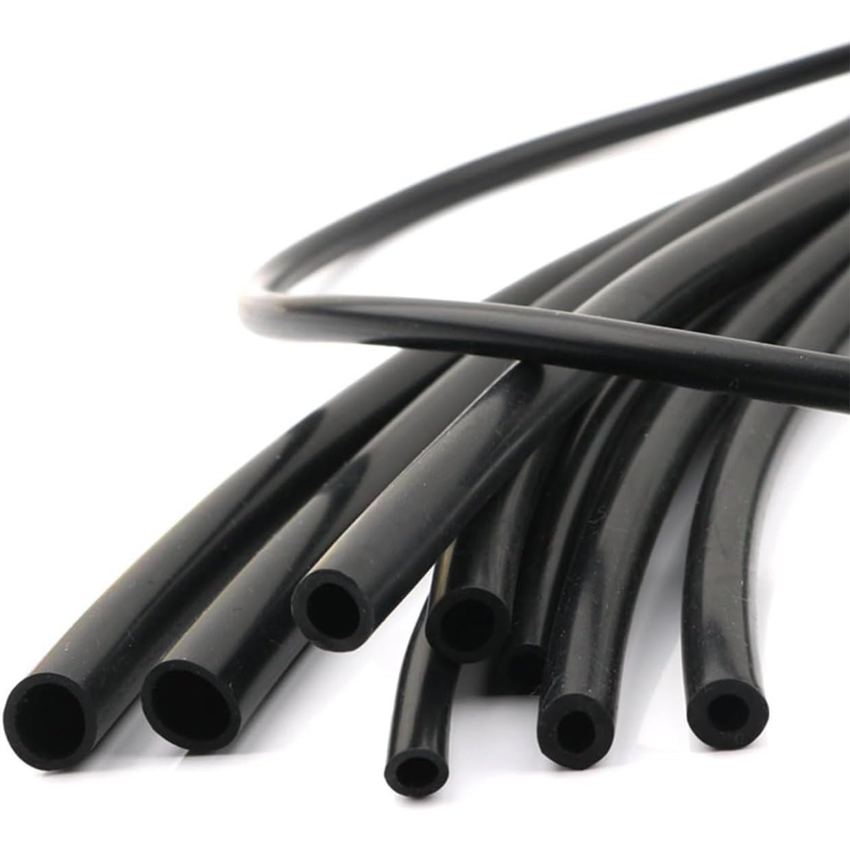 Black Silicone Tube 2mm/3mm/4mm/5mm/6mm ID Flexible Rubber Hose Black High Temperature for Water Hose Air Tube(10m,Id 3mm od 6mm)