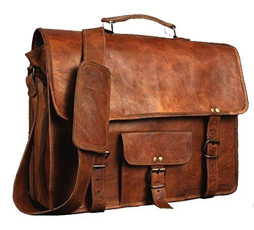 Leather Laptop Bag | Leather Messenger for Men and Women | Briefcases for Men | A Perfect Satchel can be Used for School and Work (11 x 15 inchs)2