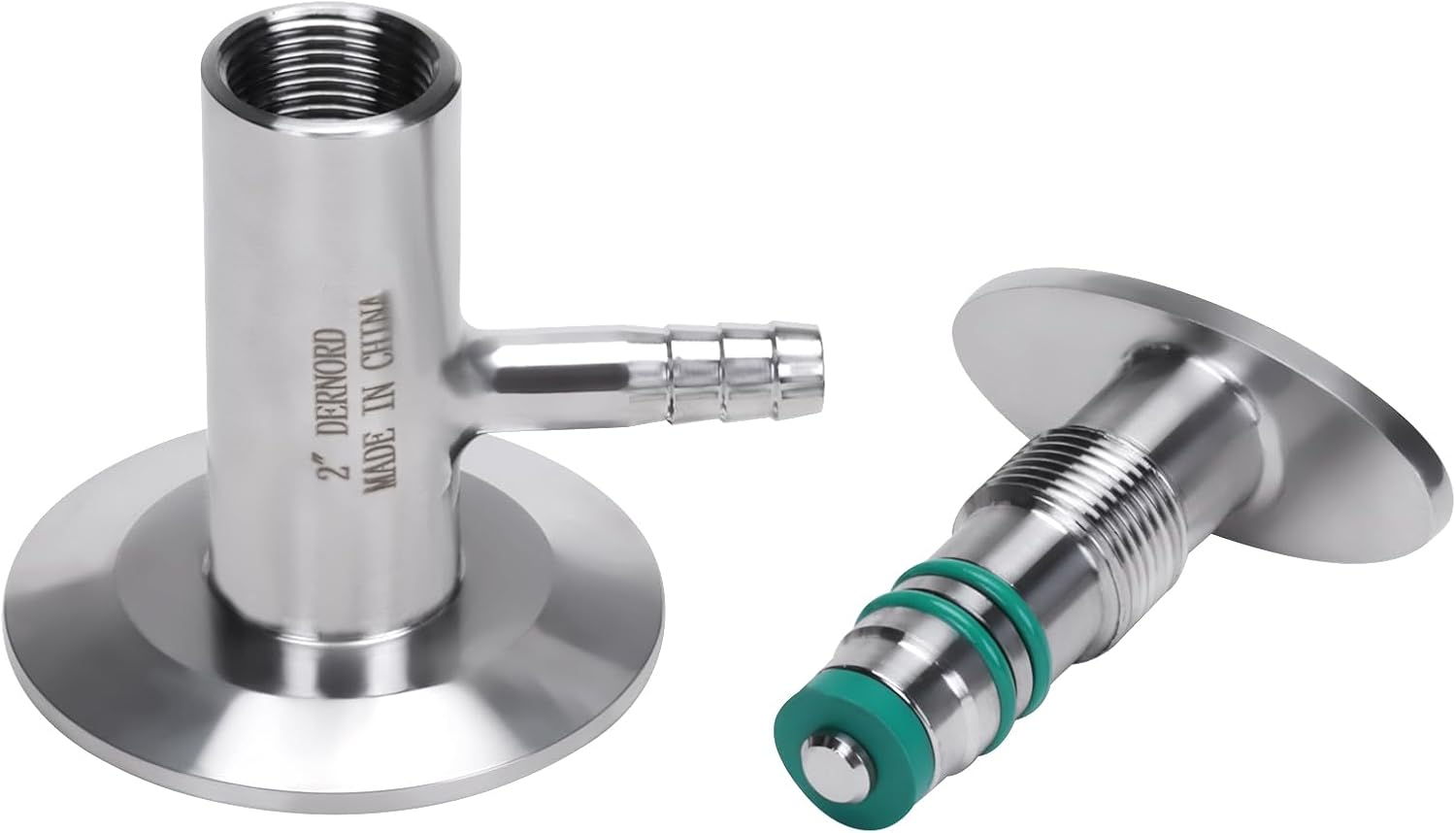 DERNORD Sanitary Sample Valve 2" Tri Clamp Ferrule OD 64MM with Elliptic Handle