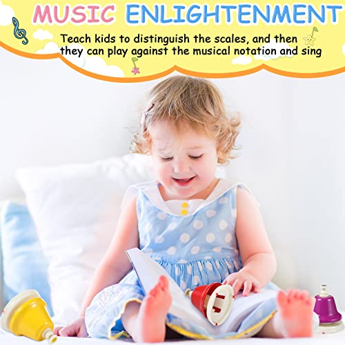 Desk Bells For Kids 8 Notes Bell Chromatic Diatonic Hand Bells Toddler Musical Instruments For Musical Learning Teaching Percussion Instrument #TOP6