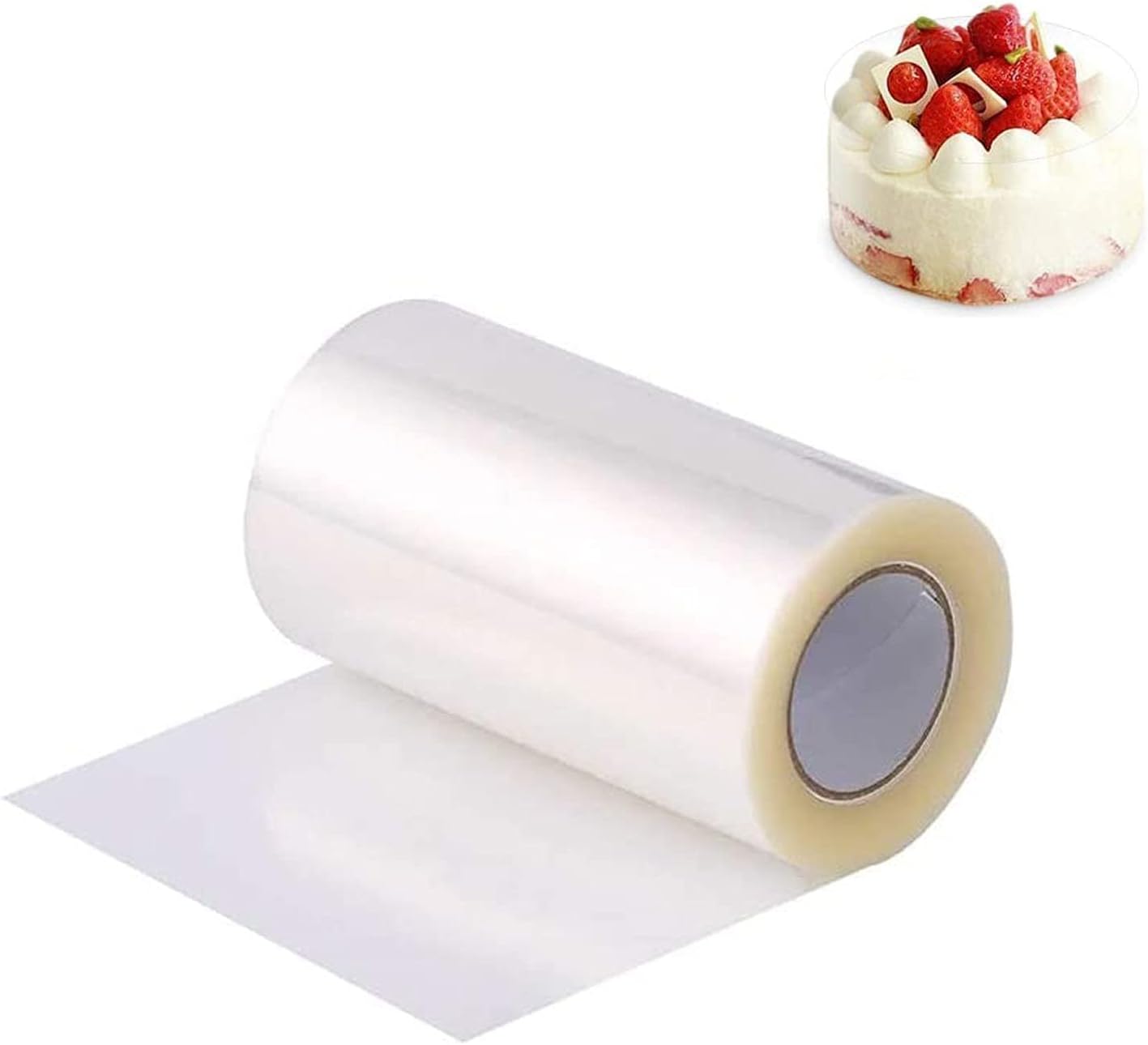 ZEACCT Cake Collars,Transparent Acetate Roll cheesecake collars Clear Acetate Strips Mousse Surrounding Edge, Clear Cake Sheets for Chocolate Mousse Baking Cake Decorating.(10cm x 10m)