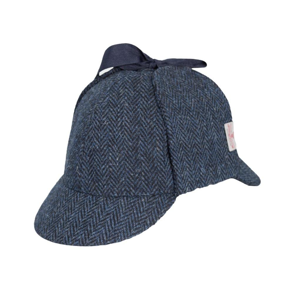 Walker And Hawkes Unisex Midnight Blue - Harris Tweed Watson Deerstalker Hat - Small (57Cm)