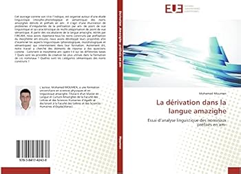 Paperback La dérivation dans la langue amazighe [French] Book