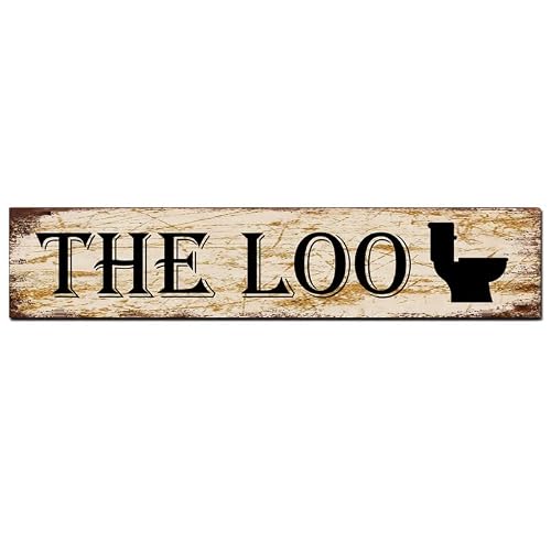 Novelty Gifts Metal Sign The Loo Sign Aluminum Street Sign Door Signs Birthday Garden Yard Signs Home Bar Garage Farm House Art Wall Sign 16x4 INCH / 40x10 CM