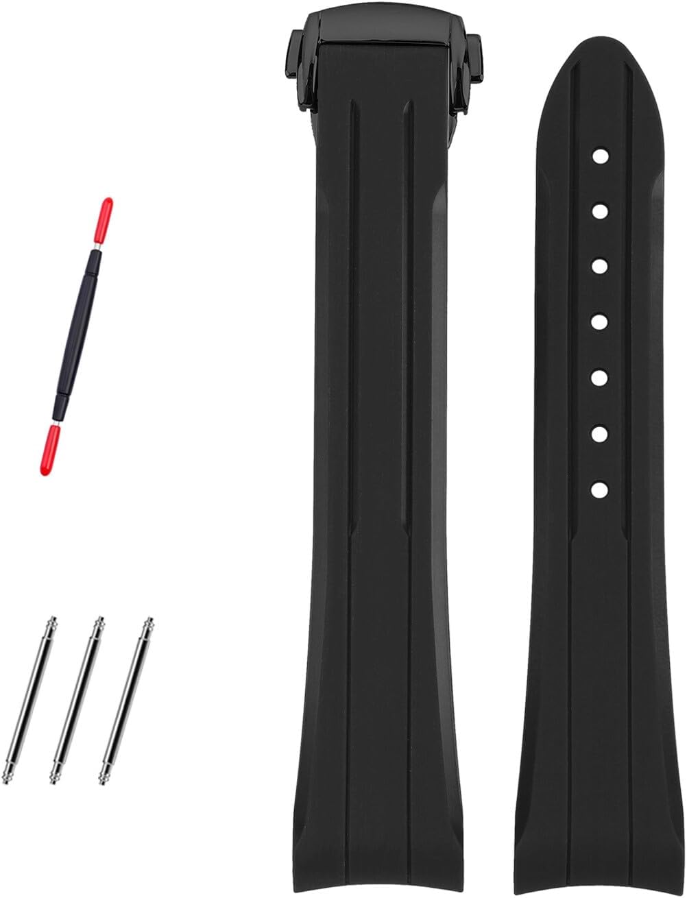 Compatible with Omega x Swatch MoonSwatch Collection Moonwatch-Style Premium Silicone Watch Band