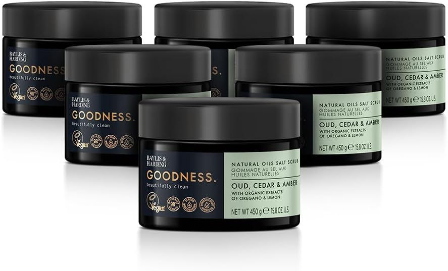 Baylis & Harding Goodness Oud, Cedar & Amber Natural Oils, Salt