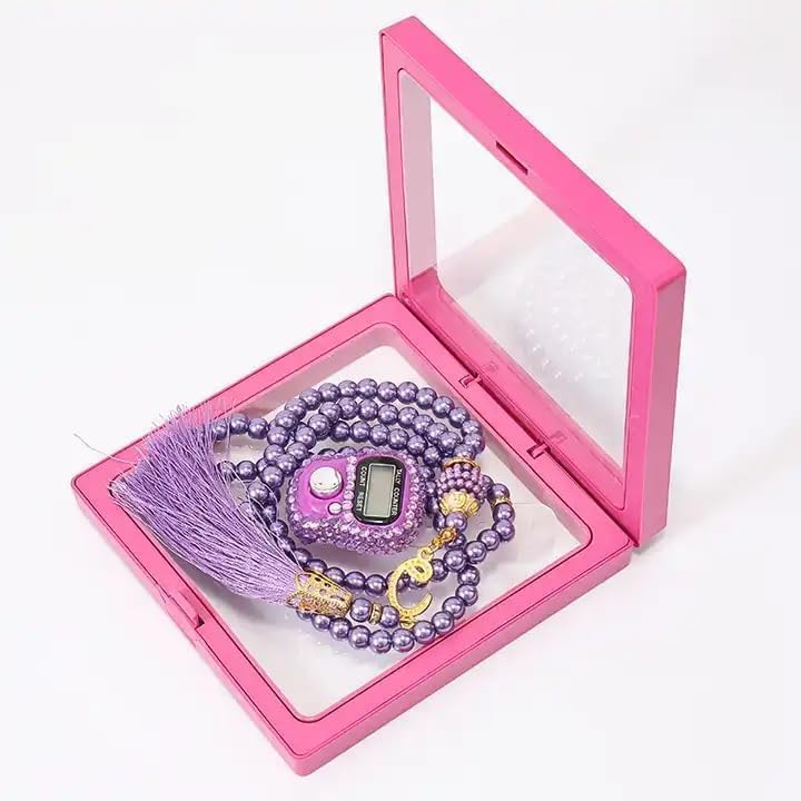 Image of Luxury Gifts Beads Prayer Tasbeeh with Digital Tally Counter Visible Box Tasbih Gift Set (Random Colour)