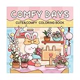 Adorable Coloring Book for Kids Ages 4–8: 40 Unique Single-Sided Pages to Prevent Bleed-Through | Thick Paper for Markers & Crayons | Screen-Free Learning Fun & Family Creative Gift (Comfy Days)