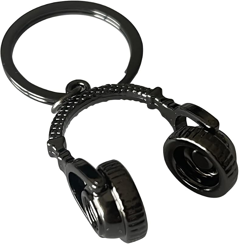 AMOBESTER DJ Headphone Keychain - Mini Headphone Keychain for Music Lovers