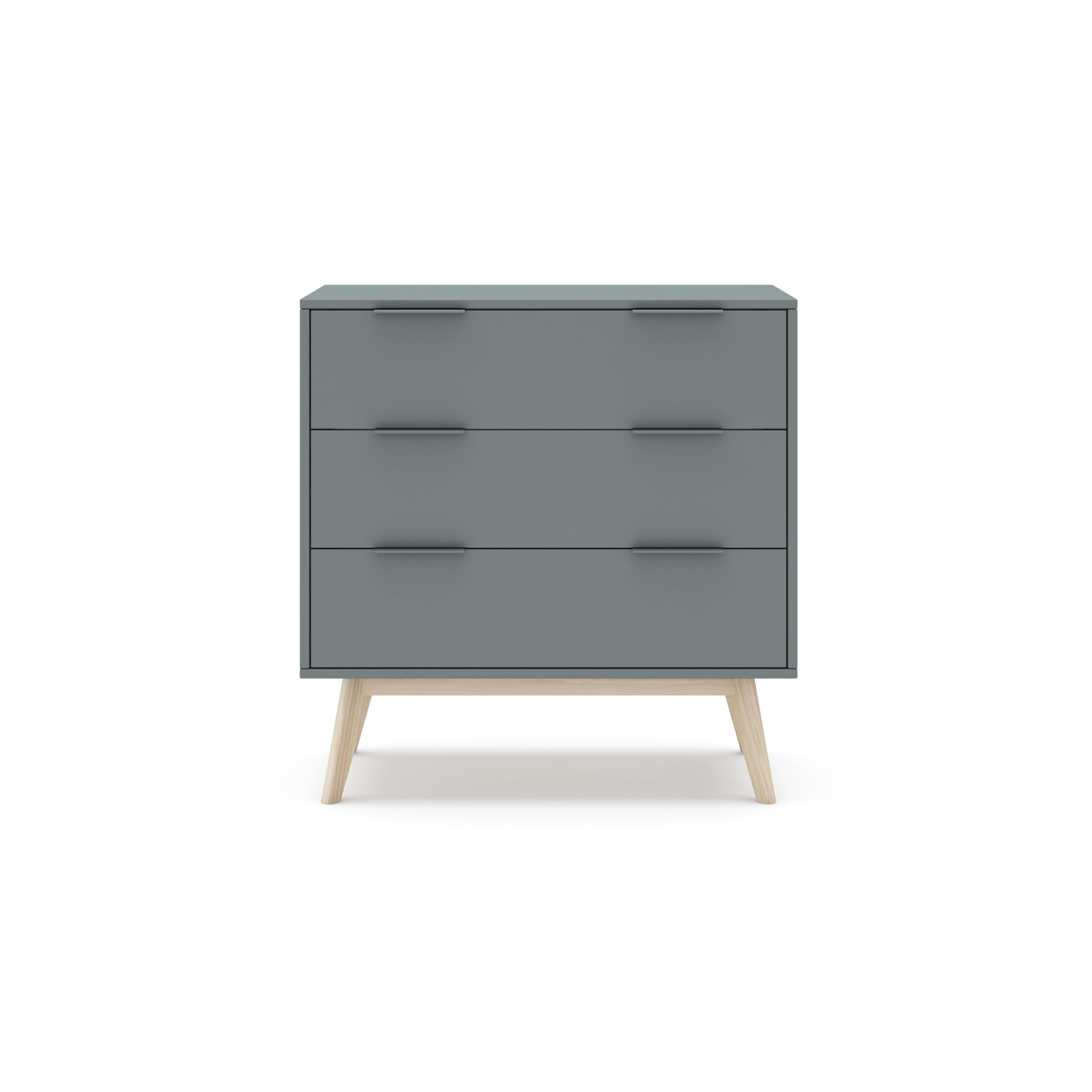 duehome | Sinfonier 3 Cajones, Dormitorio, Modelo Numa, Acabado en Verde Salvia y Oak Soft, Medidas: 80 cm (Largo) x 83 cm (Alto) x 40 cm (Fondo)