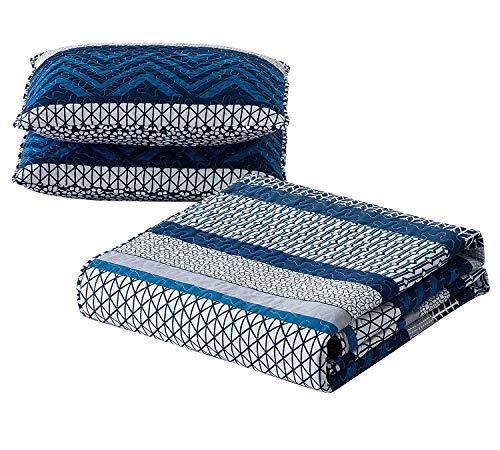 Slpr Dreamcatcher 3-Piece Coastal Bedding Set - Queen Size Quilt With 2 Shams: Modern Blue And White Bedspread, Lake House Décor Quilted Blanket, Lightweight Lodge Coverlet, Queen Bedding Sets #TOP6