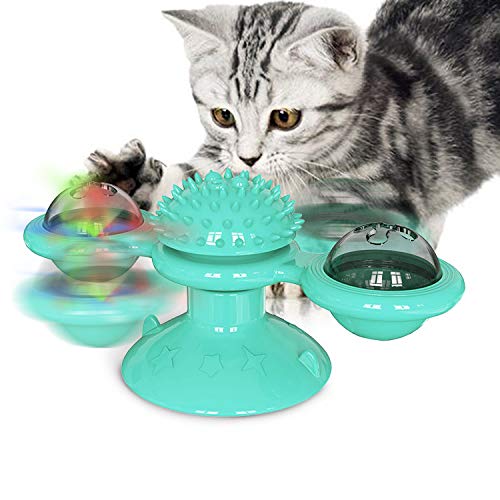 XURLEQ Cat Toys Interactive Chew Toys for Indoor Cats Ball Kitten Cat Catnip Toy Toothbrush Cats Scratching Tickle Toy with Catnip