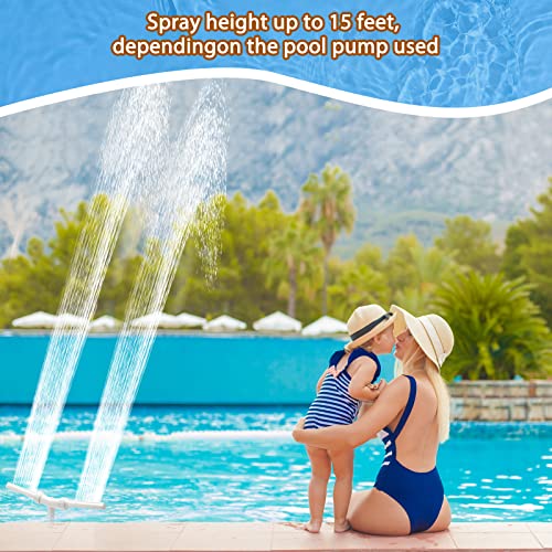 Vyh Pool Fountain For Above And In-Ground Pools, Adjustable Dual Spray Pool Waterfall, Pool Cooling Sprinkler System With Adjustable Height & Direction, Pool Sprayer Fountain #TOP2