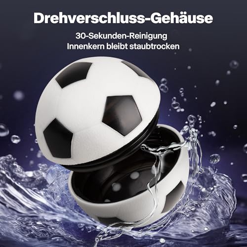 Pet Prime Interaktiver Spielball für Hunde Typ-C Ladung Intelligenter Sensor Hundespielzeug elektrischer Ball mitteler großer Hunde Fußball 8cm Robust Sicher & Wasserfest für Innen/Außen (Fußball)