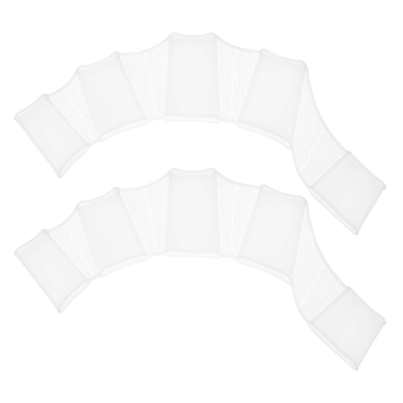M METERXITY 1 Paire De Gants De Natation en Silicone Gants De Natation Palmés Type Grenouille À Demi-Doigts Gants D'Entraînement De Natation Taille Moyenne [Blanc]