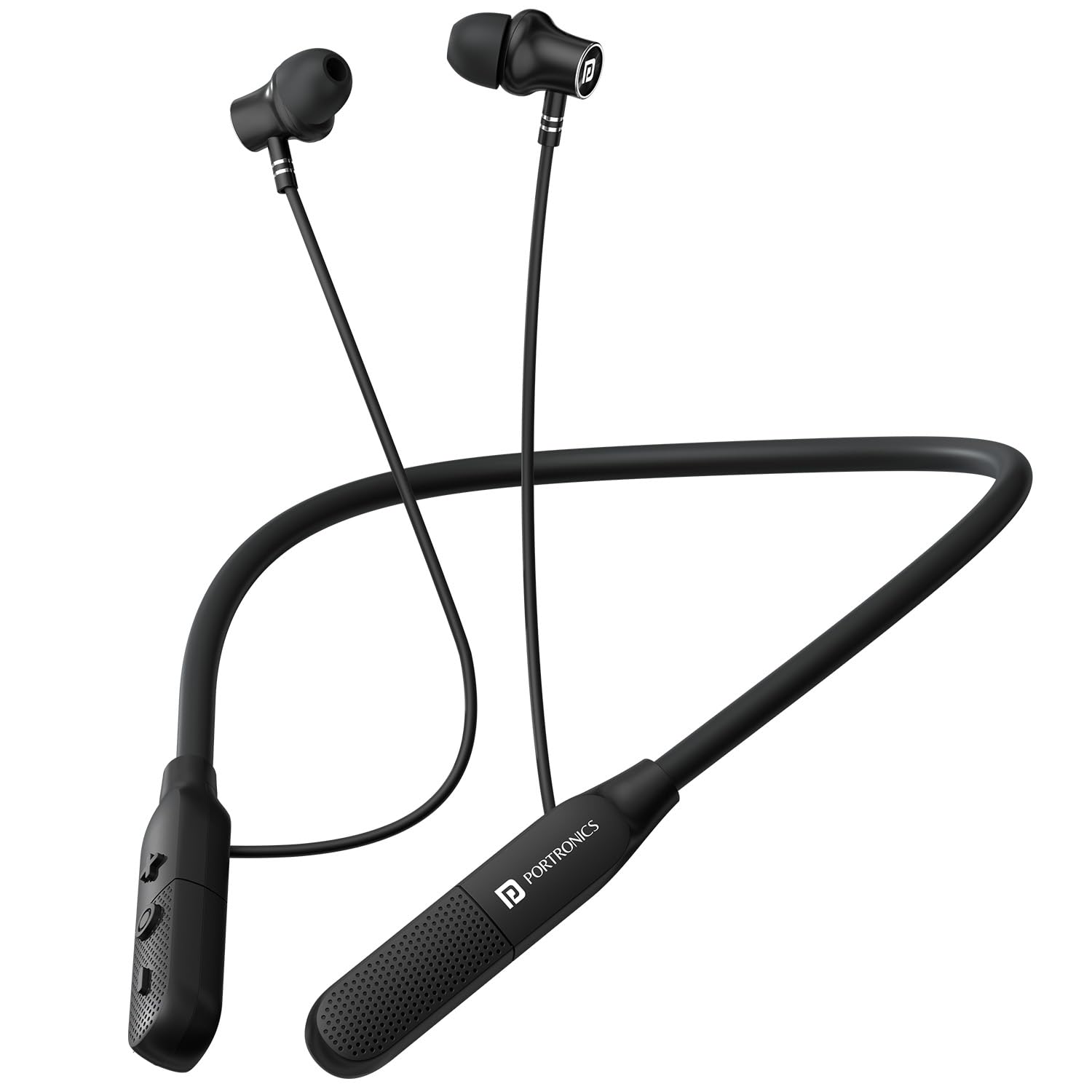 Portronics Harmonics Z13 in Ear Bluetooth Neckband with Upto 35 Hours Playtime, HD Mic, Dual Pairing, Gaming Mode, Low Latency, Bluetooth Version 6.0V, Type C Fast Charging(Black)-picture-14