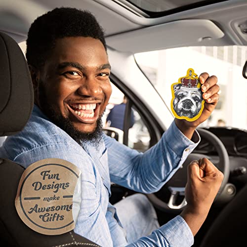 Image of Dog Car Air Freshener 4 Pack English Bulldog Scented With Premium Oils By Fresh Fresheners