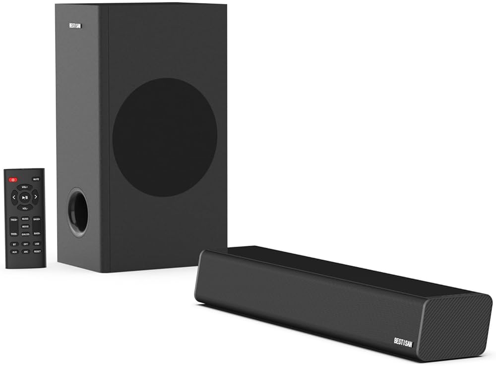 Amazon.co.jp: BESTISAN 2.1ch サウンドバー テレビ用 スピーカー サブ