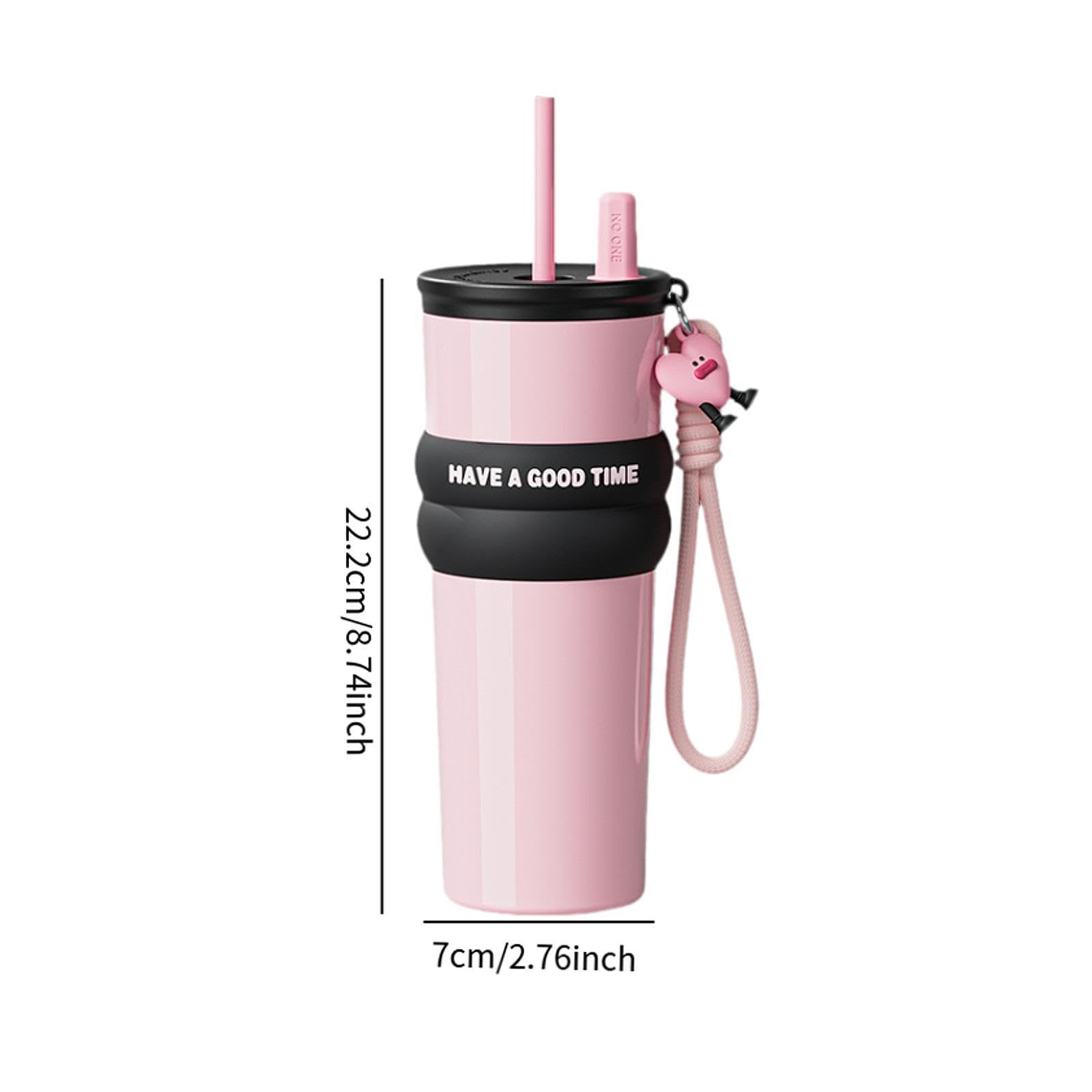 Mug de Isotherme 710 Ml, Idéal pour Le Café L'eau, Adapté à Diverses Activités, Rose