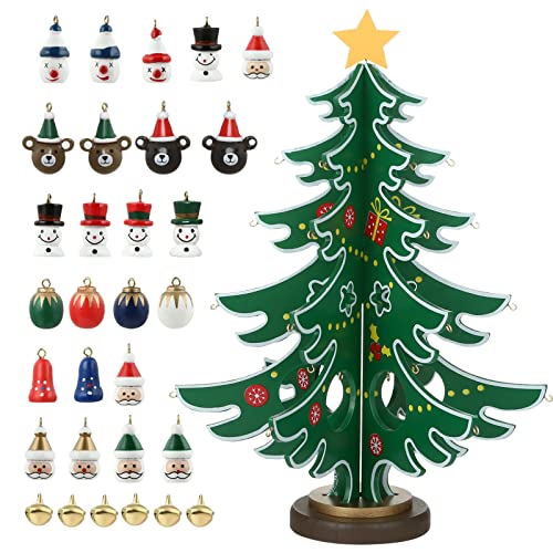 Miniatura 3 de Lihao Calendarios De Adviento De Navidad Mini Árboles De Navidad De Madera Adornos Navideñas Decoraciones Regalos Para Niños Regalos Para Chicos