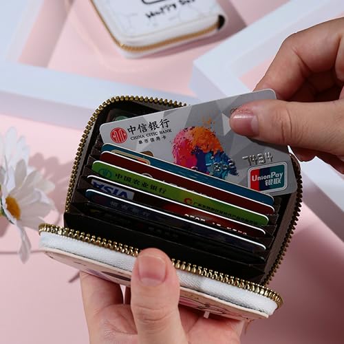 Image of Kraptick Card Holder Wallet - Slim Credit Card Holder, Visiting Card Organizer, Multi Slot Pocket Card Wallet with Secure Closure, Compact Travel Card Case (Dino Print)