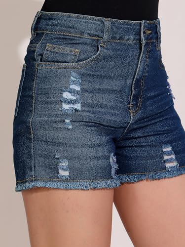 Image of Dolce Crudo Women's Regular High Rise Stretchable Denim Shorts