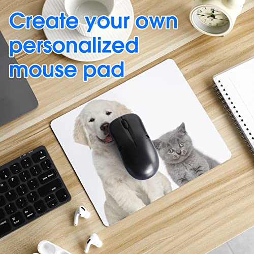 100 Pack Sublimation Mouse Pads Blank Bulk White Mouse Pad For Heat Press Printing Non Slip Rectangular Vinyl Mousepad Sublimation Blank For Diy Projects Supplies #TOP6