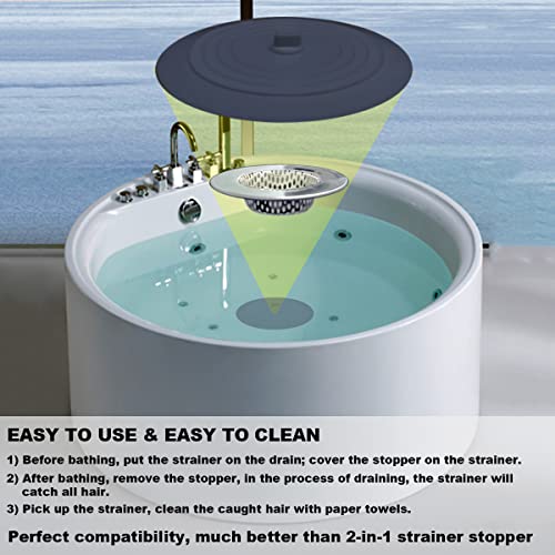 Kit de 2 piezas colador y tapón para bañera miniatura 2