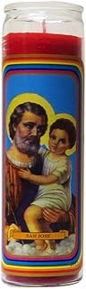 Prayer Glass Candle Red- St. Joseph 2103080
