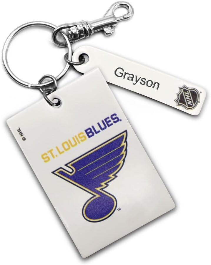 ST. LOUIS BLUES PERSONALIZED Licensed NHL Three Piece Leather Gift Pack with Tag