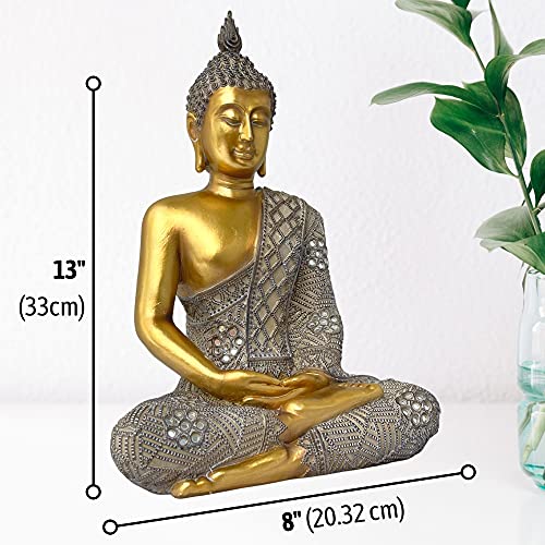 Zensational Buddha Statue For Zen Decor – Meditation Accessories - Buddha Statues For Home Décor – Gold Buddah Large – Buddha Decor For Altar Table - Feng Shui Statue – Buda – Budda #TOP1