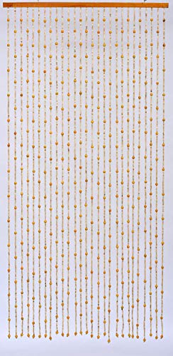 Natural Wood and Bamboo Beaded Curtain-Bamboo and Wooden Doorway Beads-Boho Bohemian Curtain Boho 27 Strands 3ft Wide 6ft Long-36 W x 72