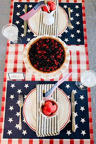 Kitchen Papers Hester & Cook Stars On Blue Paper Placemat, 24 Sheets #TOP3