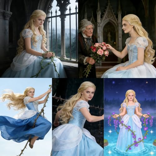 Image of Cying Lin 28 inch Long Braid Wigs Costume Blonde Wigs for Women Cosplay Party Halloween Wig Include Wig Cap (Adult)